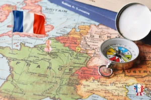 法國地圖與國旗