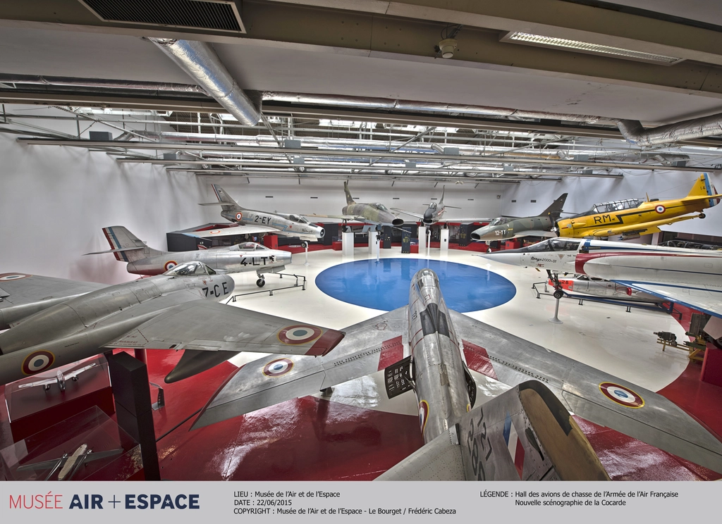 巴黎航空博物館的不同機型的展示