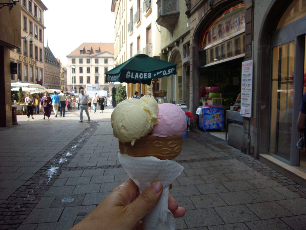史特拉斯堡的街頭小吃冰淇淋