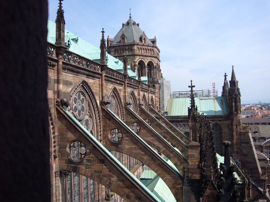 史特拉斯堡登上教堂高塔的風景