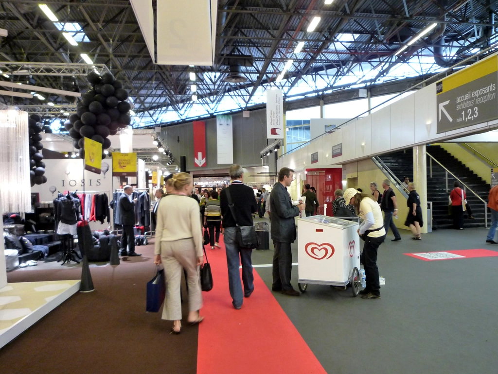 巴黎 Maison & Objet 家飾設計展中補充體力的冰淇淋攤位