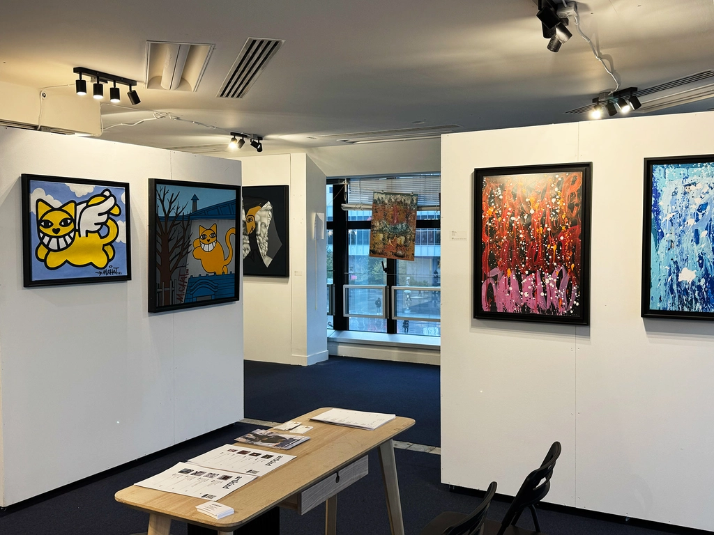 Zoo Art Show 展區的黃色大貓 (Monsieur Chat)是藝術家 Nicolas Turmel 的作品